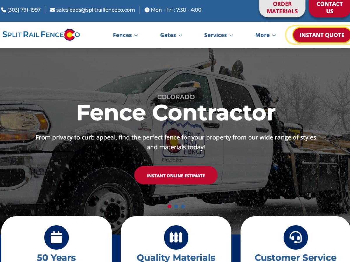 Split Rail Fence home page fence company
