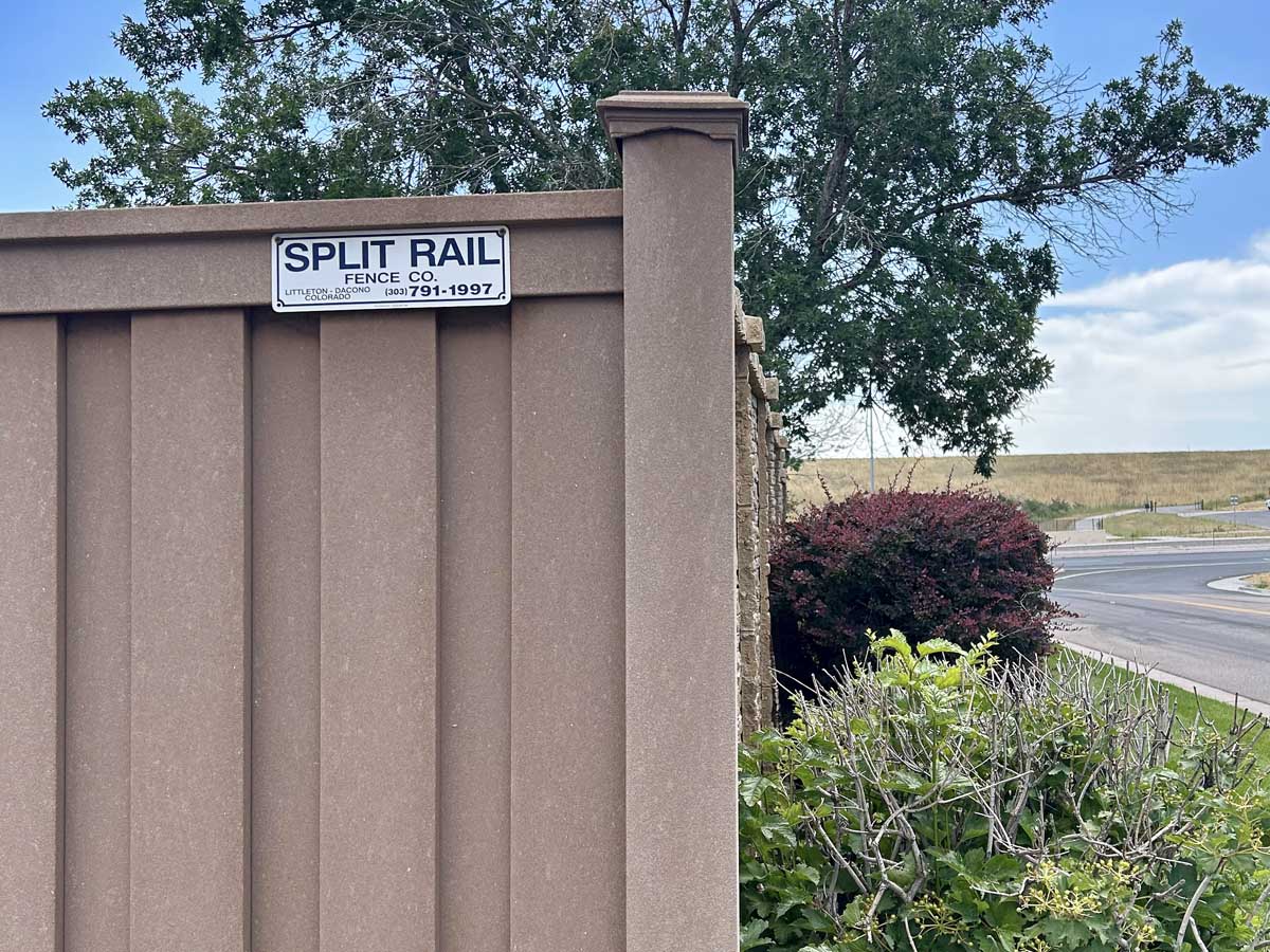 Photo of a composite fence installation in Denver Colorado