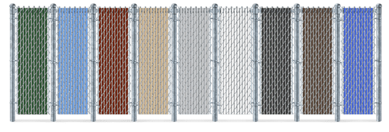 Privacy Slat Color Options For Chain Link Fence in Colorado