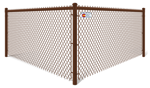 Brown Plastic Chain Link fence contractor in Colorado