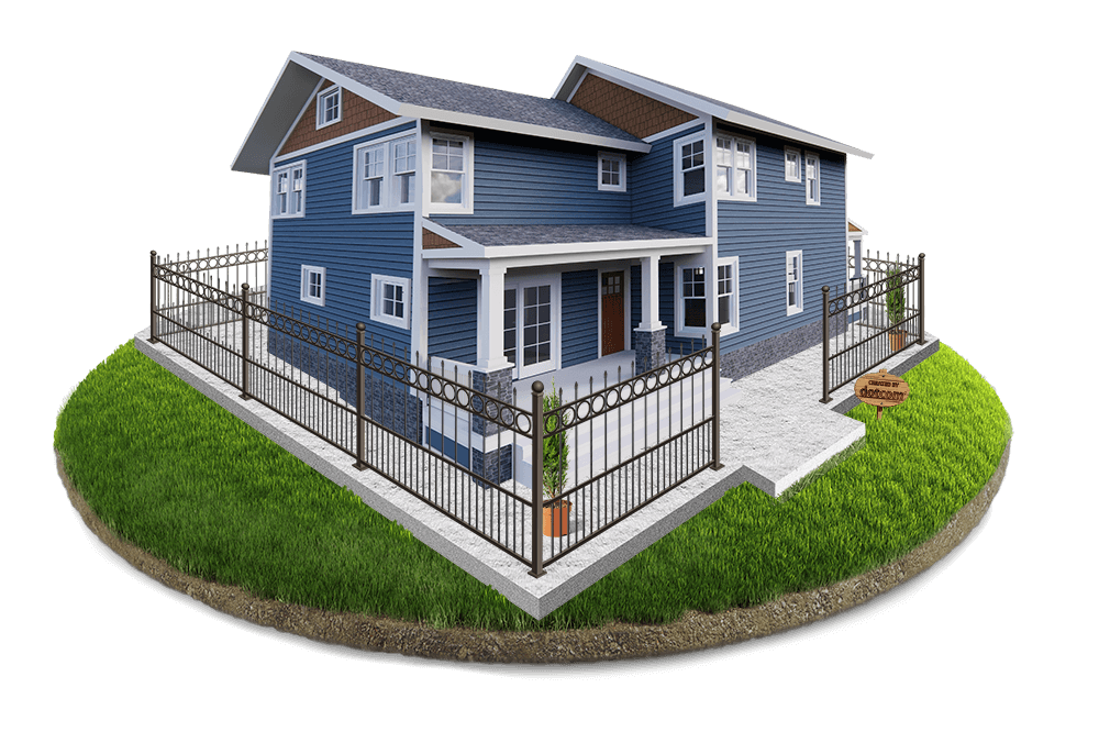 Residential Wrought Iron fence installation for the Colorado area.