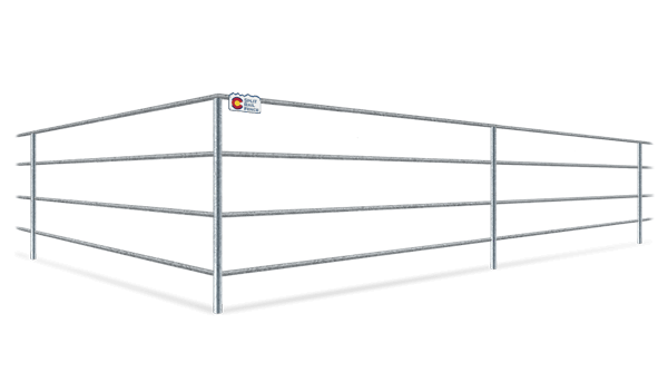 Metal pipe fence for farms in the Colorado area.