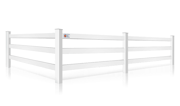 Decorative vinyl rail fence in the Colorado area.