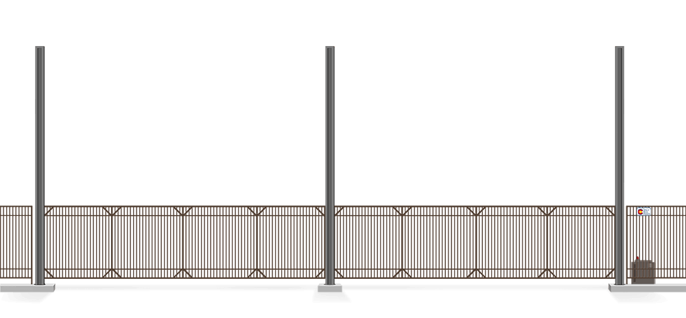 Automated Metal Vertical gate  Lift in closed position