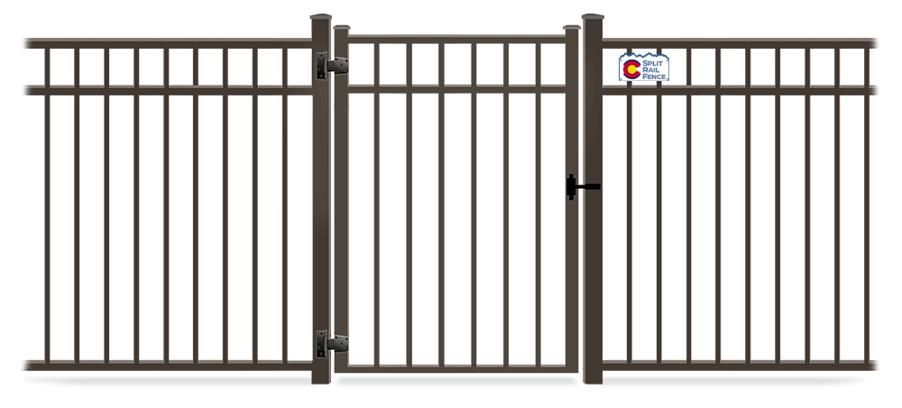 Metal gate in closed position