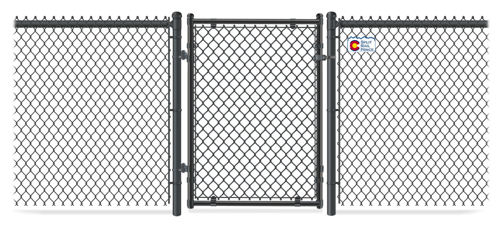 Chain Link gate in closed position
