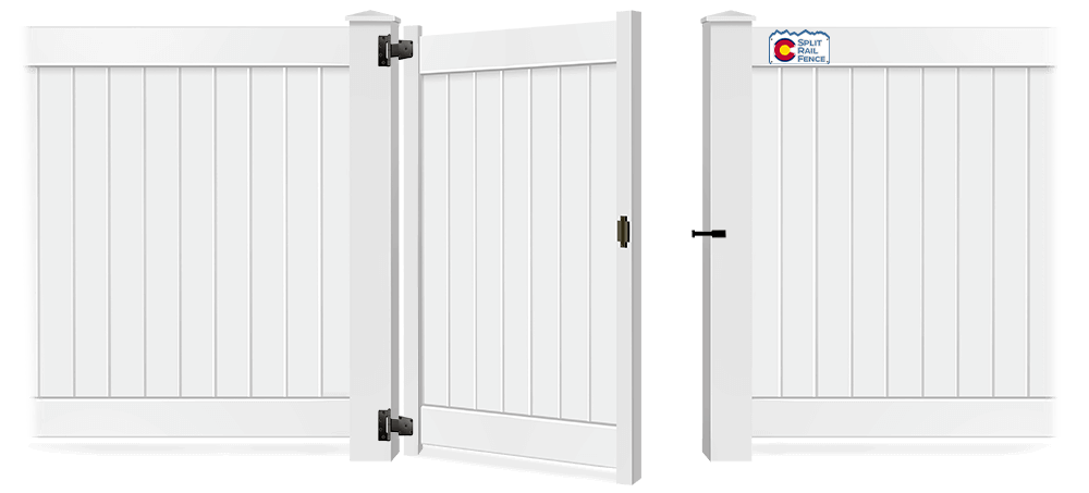 Vinyl gate in open position