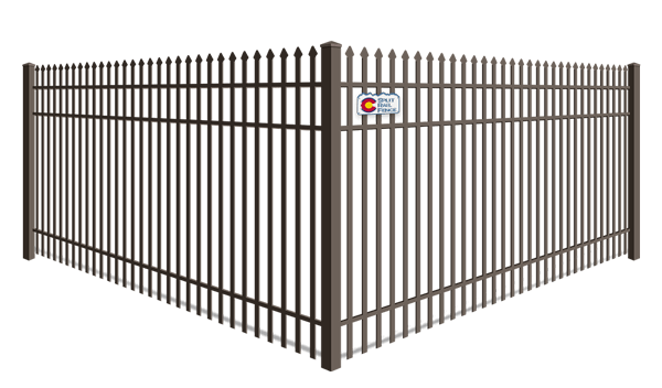 Double Picket Spear Top aluminum fence company in Colorado
