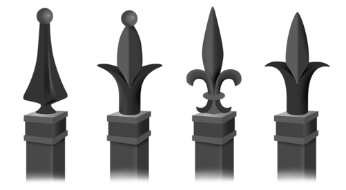 Aluminum fence finials in Colorado