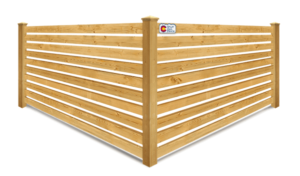 Horizontal Spaced Picket wood fence company in Colorado