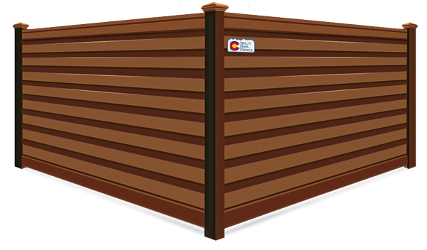 Saddle Horizontal Privacy Trex fence company in Colorado