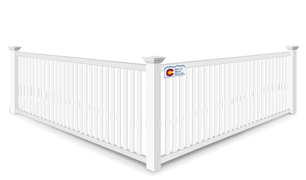 2 Rail Closed Picket vinyl fence contractor in Colorado