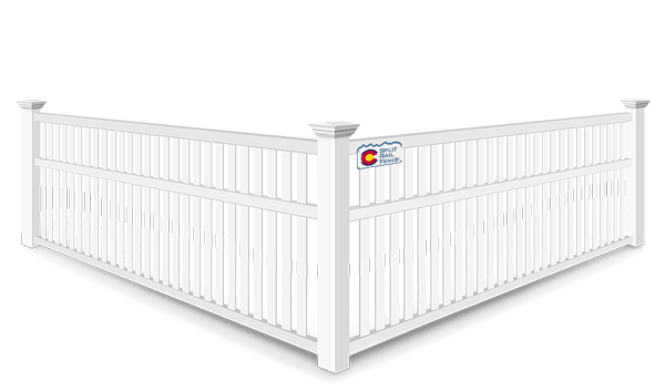 3 Rail Closed Picket vinyl fence contractor in Colorado