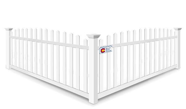 Arched picket vinyl fence contractor in Colorado