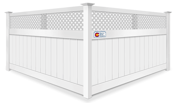 Decorative Lattice Top vinyl fence contractor in Colorado