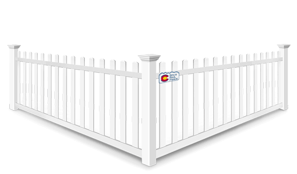 Open Picket vinyl fence contractor in Colorado